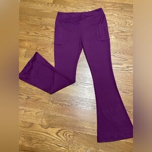Julia Rose Flare leggings. Burgundy/maroon. Size TC